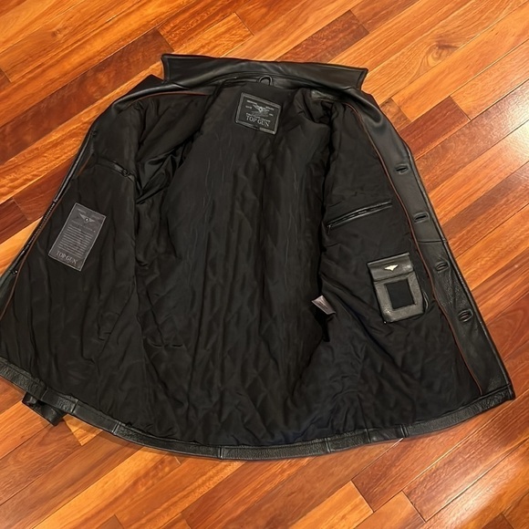 ⭐️ First Class Leather Top Gun Leather Jacket Coat Size Large - Picture 5 of 11